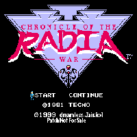 Chronicle of the Radia War Title Screen